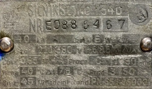 Silnik elektryczny 4kW 1430obr. 3fazowy Tamel SZJKe - zdjęcie 2