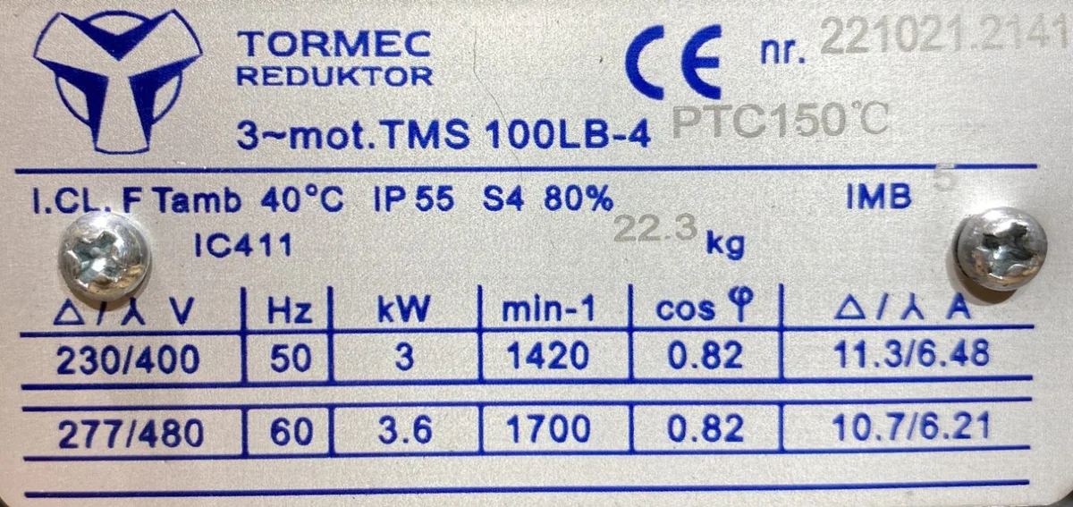 motoreduktor / przekładnia 3kW 94obr. - zdjęcie 2