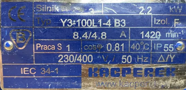 Silnik elektryczny 2,2kW 1420obr. 3fazowy - zdjęcie 2