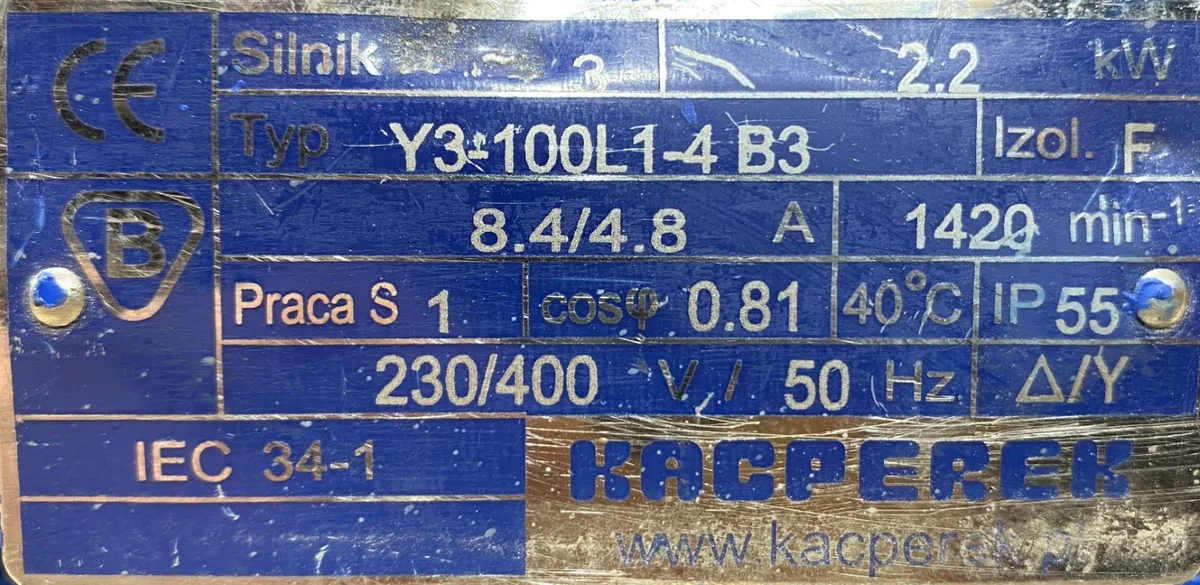 Silnik elektryczny 2,2kW 1420obr. 3fazowy - zdjęcie 2