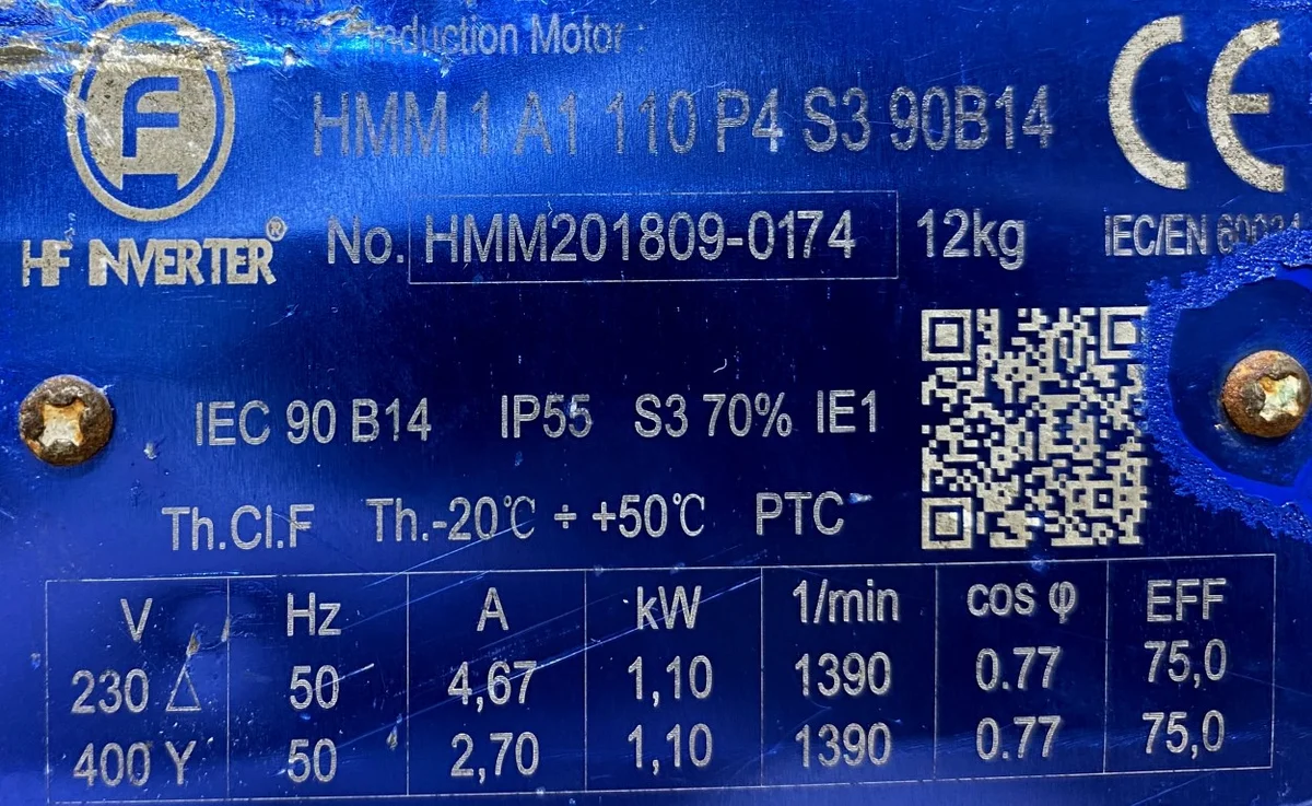 motoreduktor / przekładnia 1,1kW 35obr. 3fazowy - zdjęcie 2