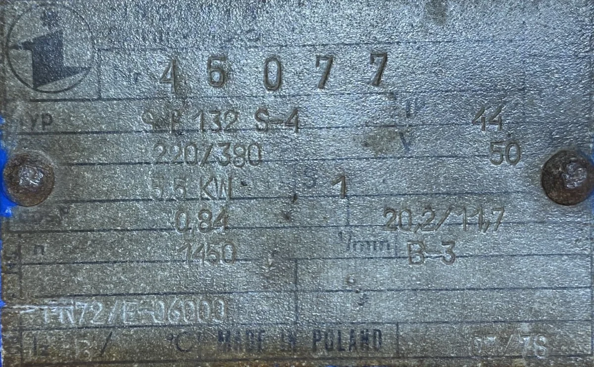 Silnik elektryczny 5,5kW 1450obr. 3fazowy INDUKTA - zdjęcie 2