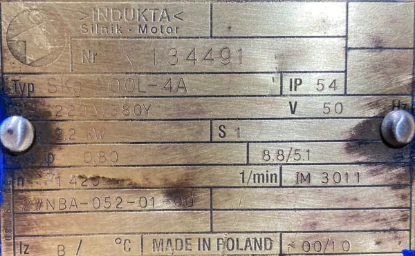Silnik elektryczny 2,2kW 1425obr. 3fazowy INDUKTA - zdjęcie 2
