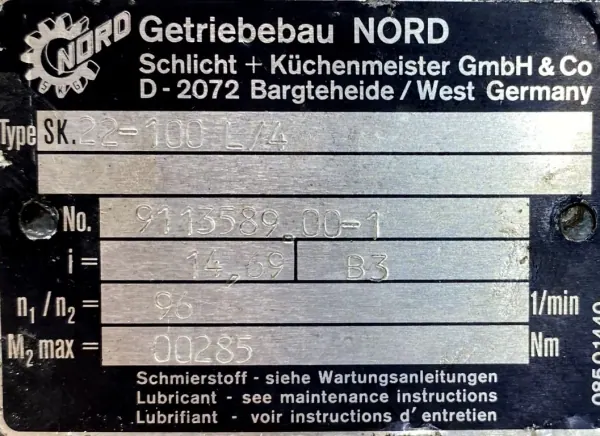 Motoreduktor / przekładnia 2,2kW 96obr. NORD - zdjęcie 3