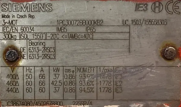 Motoreduktor / przekładnia 37kW 105obr. NORD - zdjęcie 3