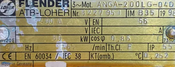 Silnik elektryczny 30kW 1465obr. 3fazowy B35 - zdjęcie 2