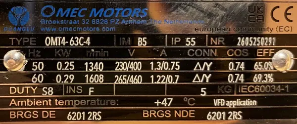 Motoreduktor / przekładnia 0,25kW 13,4obr. 3fazowy - zdjęcie 2
