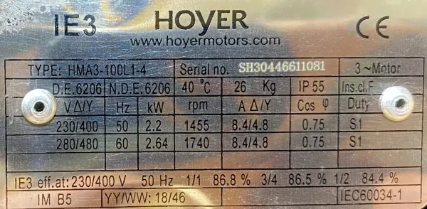 Motoreduktor / przekładnia 2,2kW 23,3obr. - zdjęcie 2