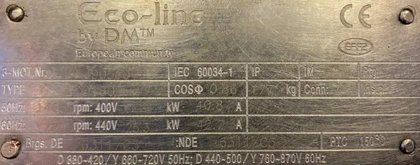 Silnik elektryczny 22kW 1465obr. 3fazowy - zdjęcie 2
