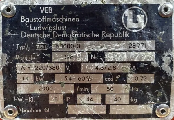Elektrowibrator / silnik wibracyjny 1,1kW 2900obr.  - zdjęcie 2