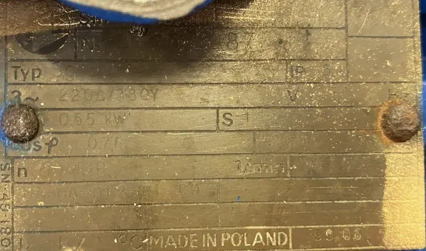 Silnik elektryczny 0,55kW 1430obr. 3fazowy INDUKTA - zdjęcie 2