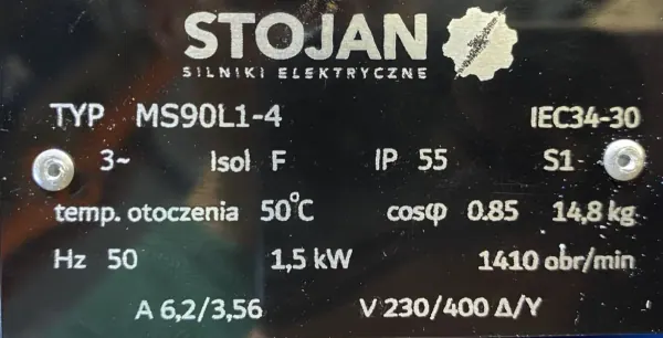 Motoreduktor / przekładnia 1,5kW 35obr. - zdjęcie 2