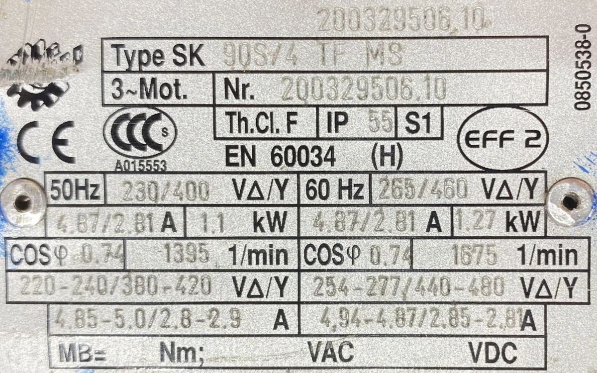 motoreduktor / przekładnia 0,75kW 83obr. 3fazowy NORD - zdjęcie 2