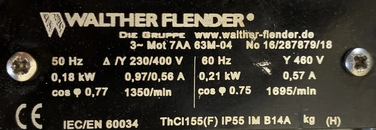 Motoreduktor / przekładnia 0,18kW 180obr. 3fazowy - zdjęcie 2