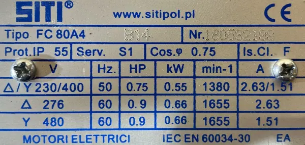 Motoreduktor / przekładnia 0,55kW 20obr. 3fazowy - zdjęcie 2