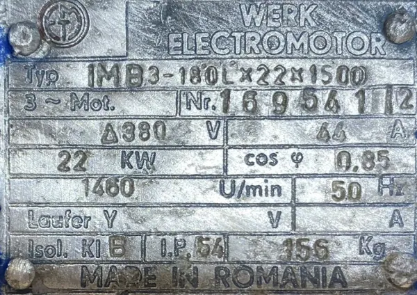 Silnik elektryczny 22kW 1460obr. 3fazowy - zdjęcie 2