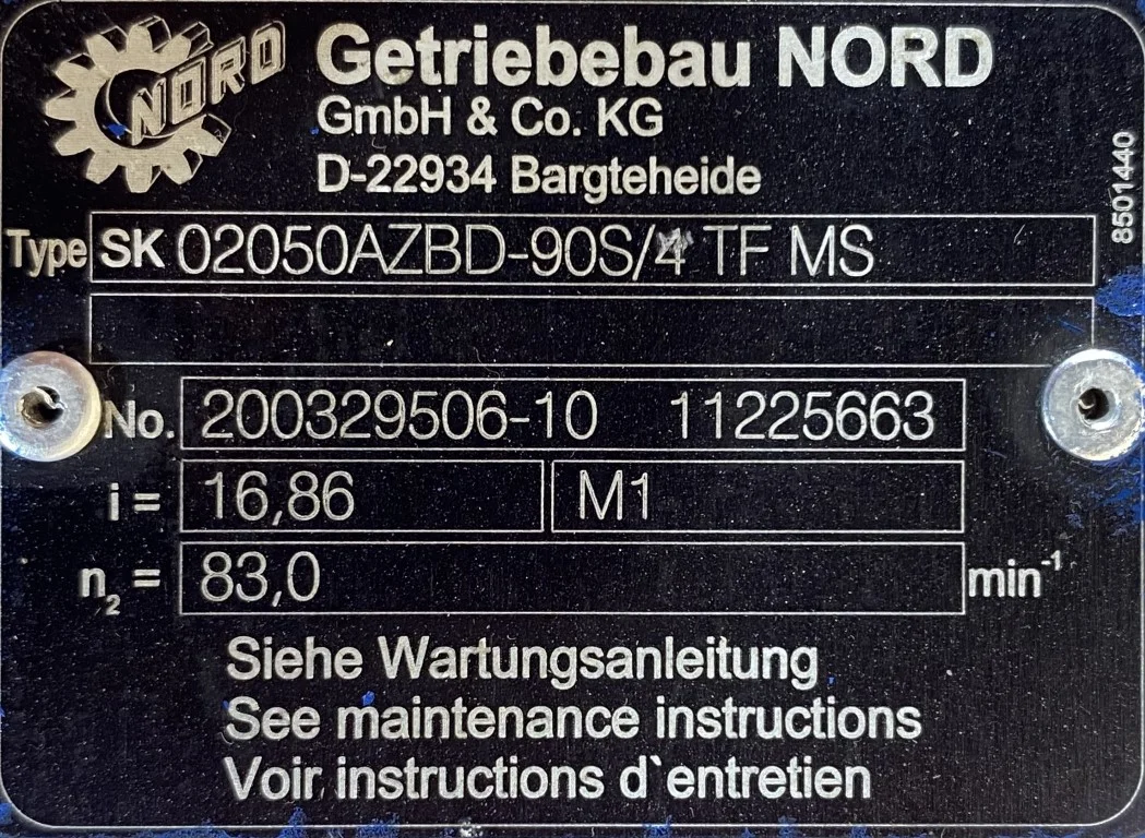 motoreduktor / przekładnia 0,75kW 83obr. 3fazowy NORD - zdjęcie 3