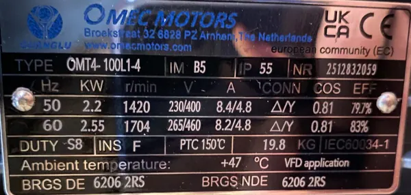 Motoreduktor / przekładnia 2,2kW 47obr. - zdjęcie 2