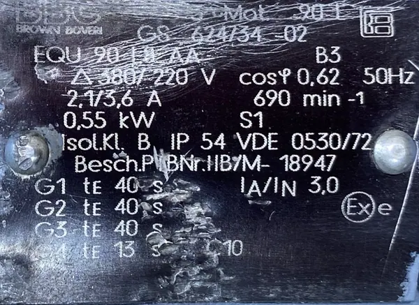 Silnik elektryczny 0,55kW 690obr. 3fazowy - zdjęcie 2