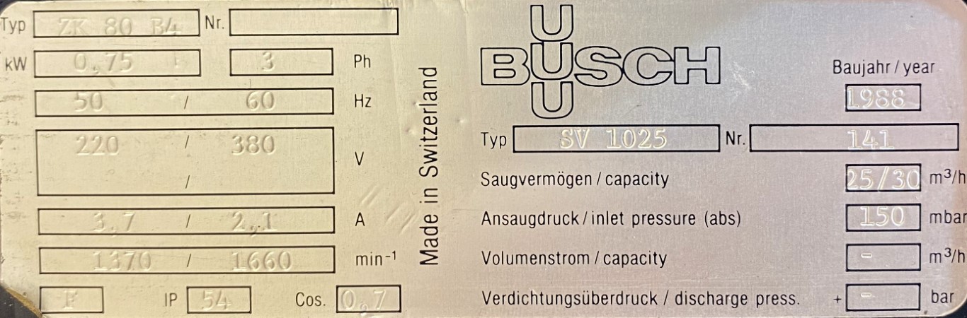pompa próżniowa 0,75kW 1370obr. ZK 80 B4 / SV 1025 - zdjęcie 2