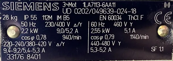 Motoreduktor / przekładnia 2,2kW 200obr. - zdjęcie 2