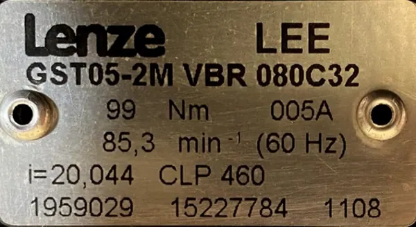 Motoreduktor / przekładnia 0,75kW 70,3obr. 3fazowy Lenze - zdjęcie 3