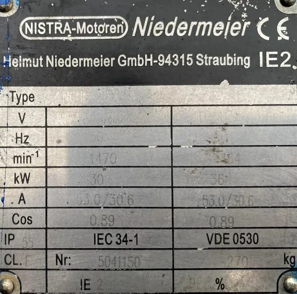 Silnik elektryczny 30kW 1470obr. 3fazowy IE2 - zdjęcie 2