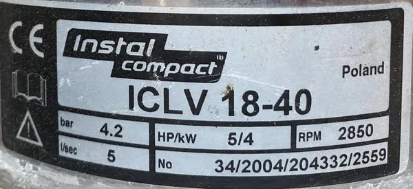Pompa ICLV 18-40 4kW 2935obr. - zdjęcie 3