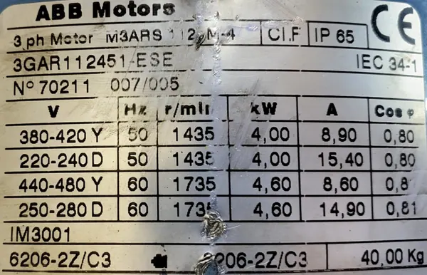 Motoreduktor / przekładnia 4kW 48obr. HAMULEC - zdjęcie 2