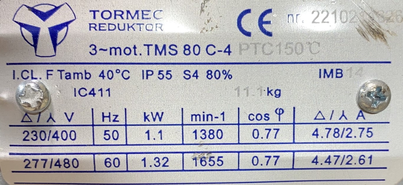 silnik elektryczny 1,1kW 1380obr. 3fazowy - zdjęcie 2