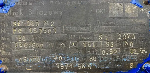 Silnik elektryczny 90kW 2970obr. 3fazowy CELMA - zdjęcie 2
