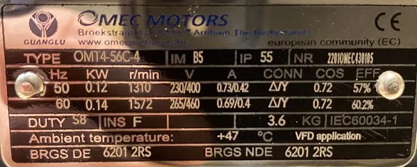 Motoreduktor / przekładnia 0,12kW 87obr. 3fazowy - zdjęcie 2