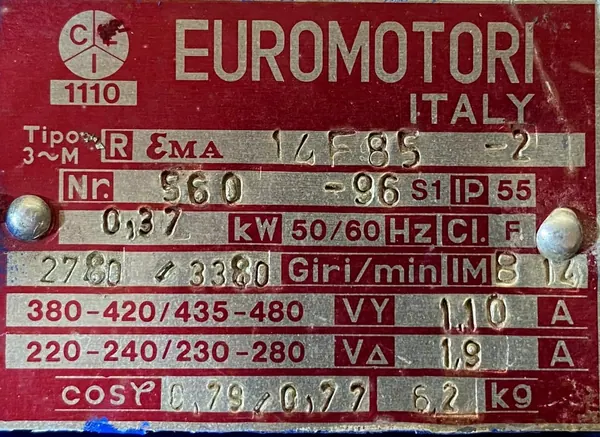 Motoreduktor / przekładnia 0,37kW 40obr. 3fazowy - zdjęcie 3