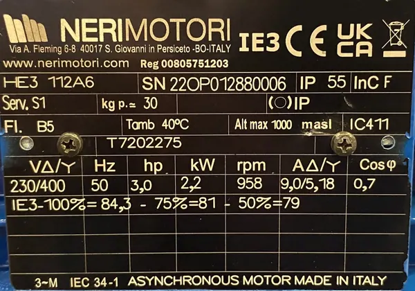 Motoreduktor / przekładnia 2,2kW 124obr. NORD - zdjęcie 2