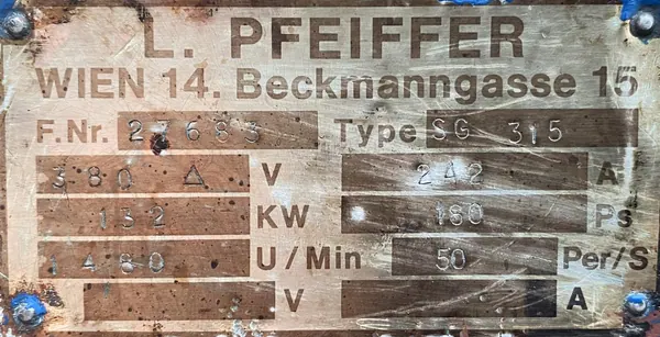 Silnik elektryczny 132kW 1480obr. 3fazowy - zdjęcie 2