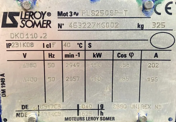 Silnik elektryczny 110kW 2957obr. 3fazowy - zdjęcie 2