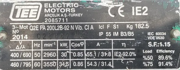 Pompa WILO 30kW 2900obr. BL80/210-30/2 - zdjęcie 2