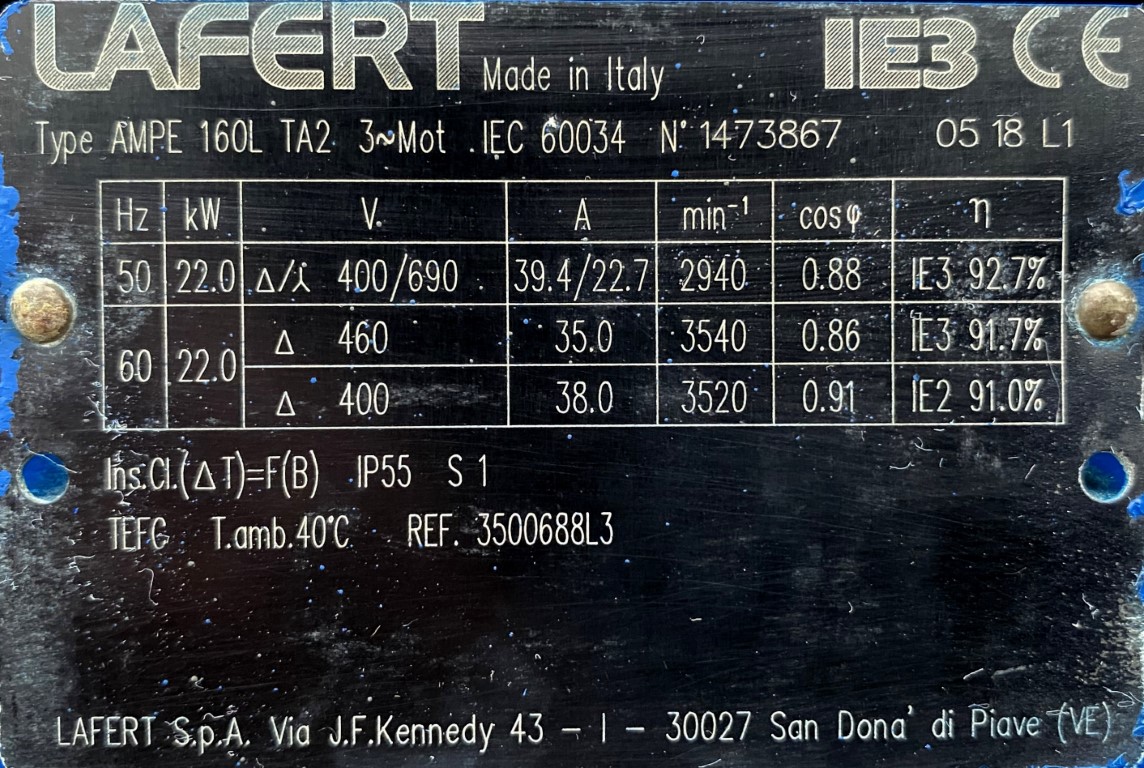 pompa 22kW 2940obr. 80/160 - zdjęcie 2