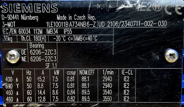 Motoreduktor / przekładnia 7,5kW 439obr. - zdjęcie 2