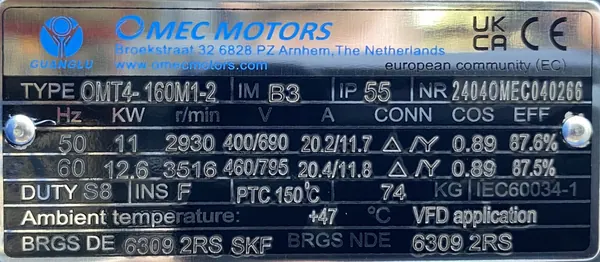 Wentylator / dmuchawa 11kW 2930obr. 1 - zdjęcie 3