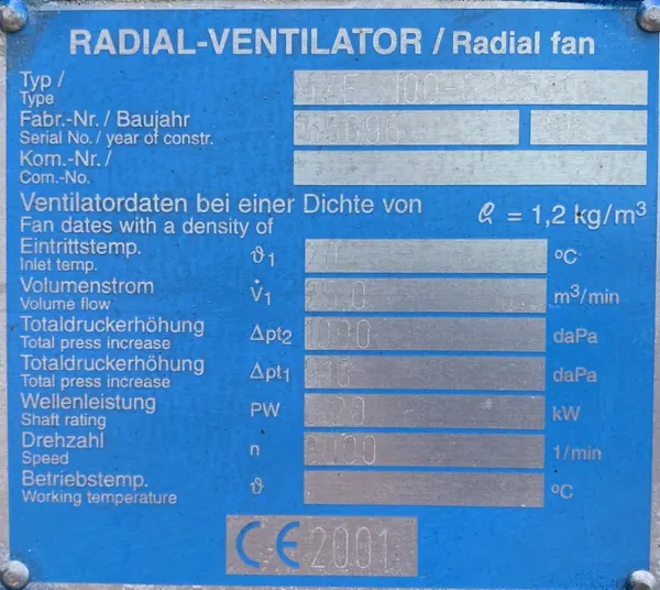Wentylator / dmuchawa 11kW 2930obr. 1 - zdjęcie 4