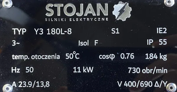 Silnik elektryczny 11kW 730obr. 3fazowy - zdjęcie 2