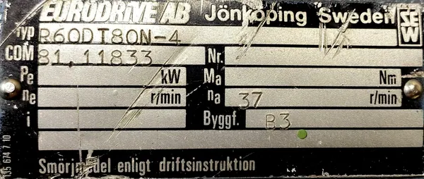 Motoreduktor / przekładnia 0,75kW 37obr. 3fazowy SEW - zdjęcie 2