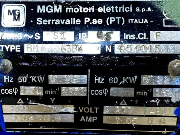 Motoreduktor / przekładnia 0,18kW 135obr. 3fazowy - zdjęcie 2