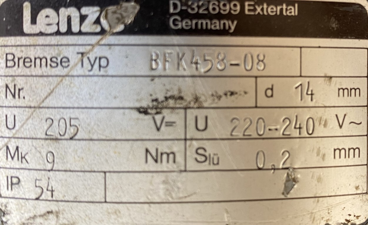 motoreduktor / przekładnia 0,75kW 111obr. 3fazowy HAMULEC Lenze - zdjęcie 2