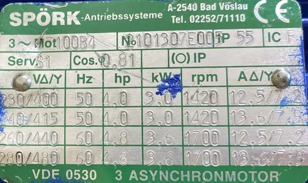 Motoreduktor / przekładnia 3kW 290obr. - zdjęcie 2