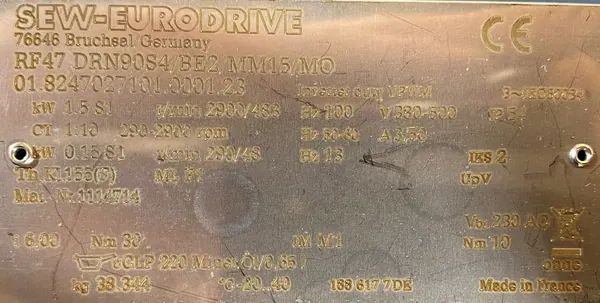 Motoreduktor / przekładnia 0,15-1,5kW 48-483obr. 3fazowy HAMULEC SEW - zdjęcie 2