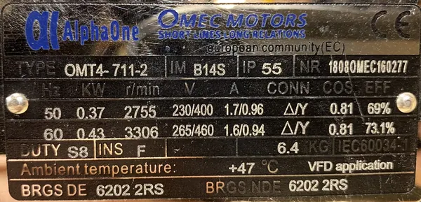 Motoreduktor / przekładnia 0,37kW 367obr. 3fazowy - zdjęcie 2