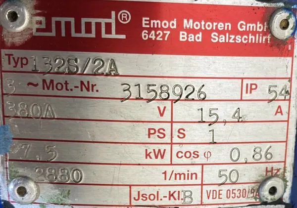 Motoreduktor / przekładnia 7,5kW 288obr. - zdjęcie 2