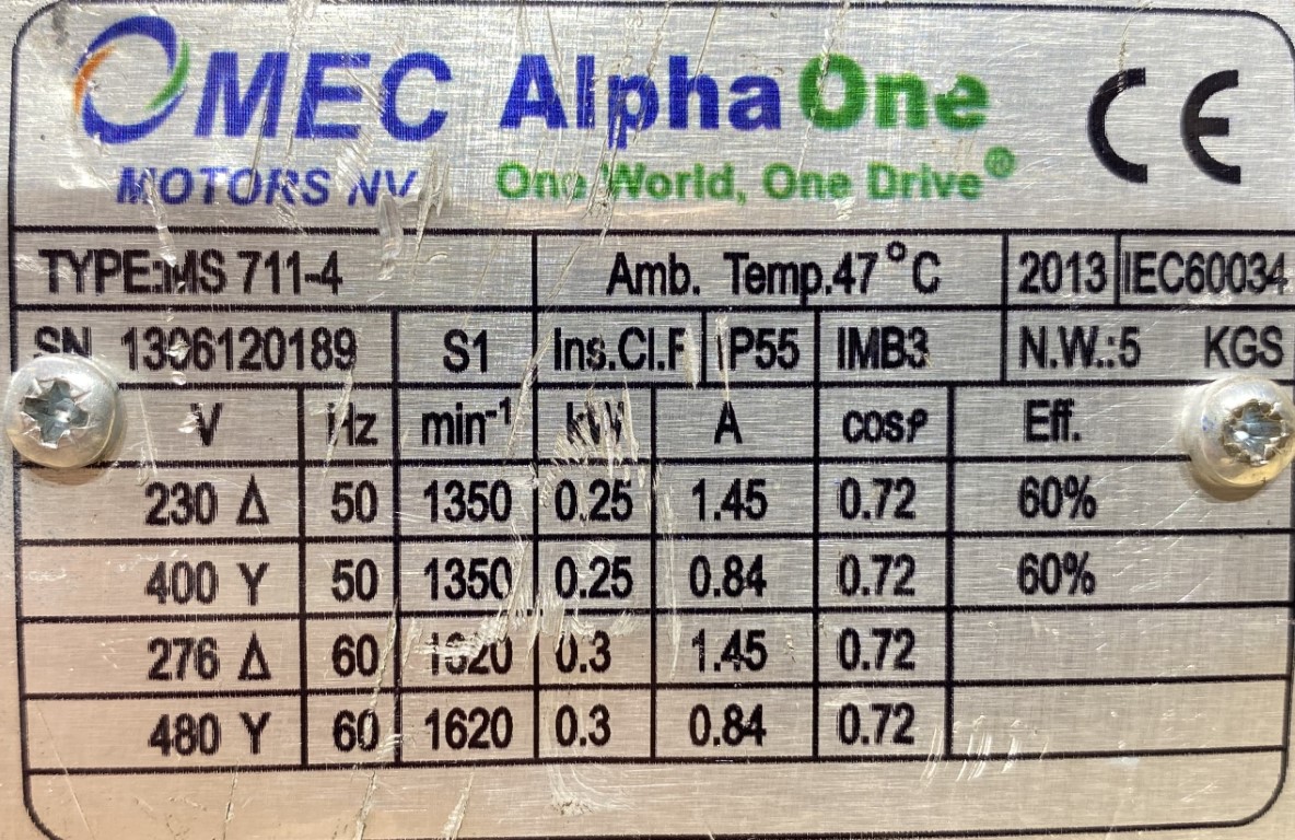motoreduktor / przekładnia 0,25kW 68obr. 3fazowy - zdjęcie 2